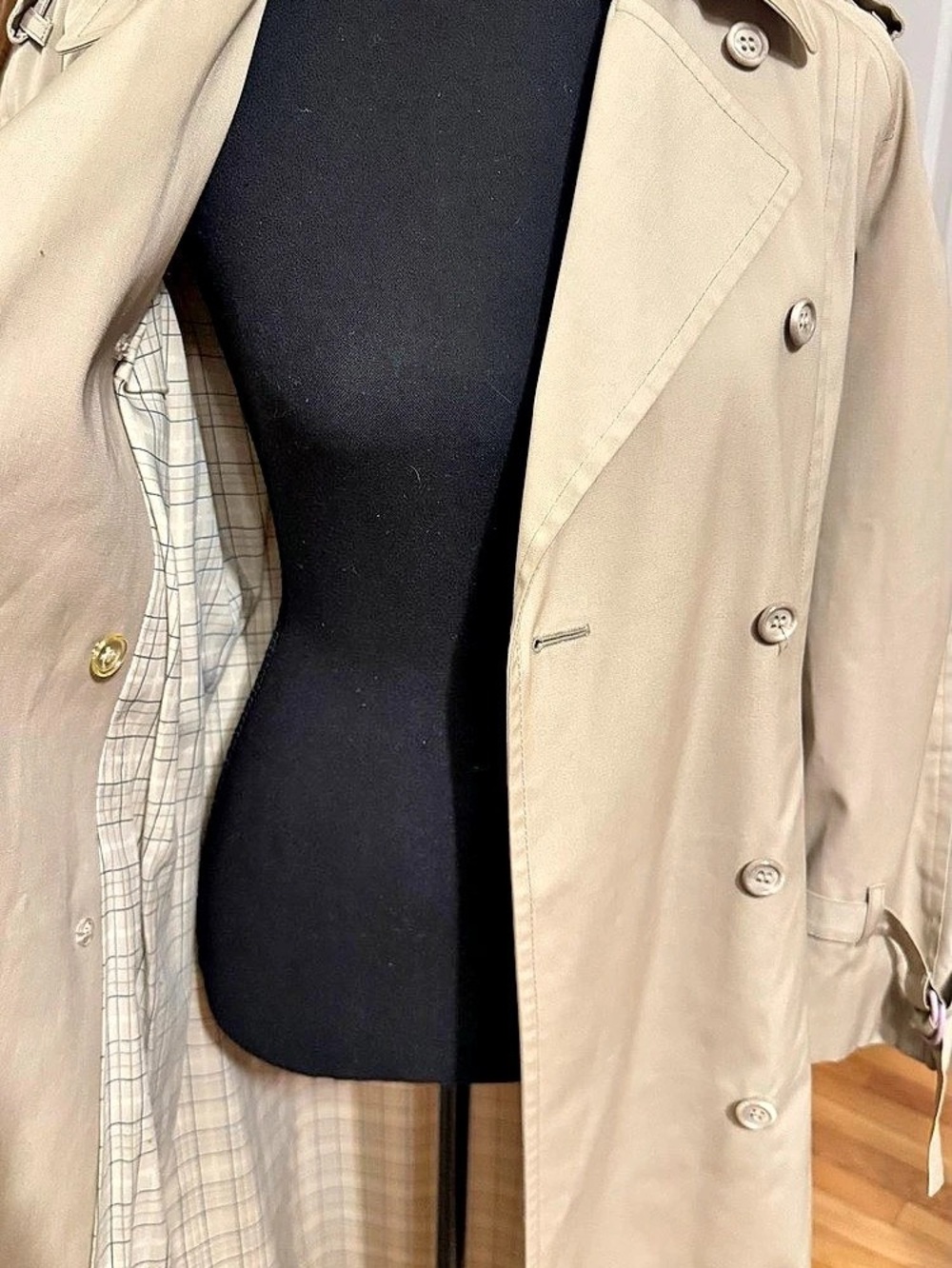 London Fog Maincoats Vintage Double-Breasted Trench Coat Size 6 - Picture 3 of 8